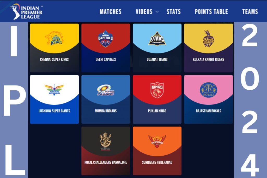 IPL 2024 Schedule – Team, Player List, Venue, Time Table @ iplt20.com